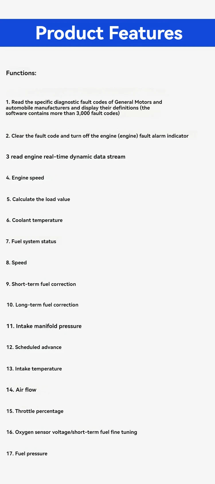 Bluetooth code reader/diagnostic device ELM327 V2.1