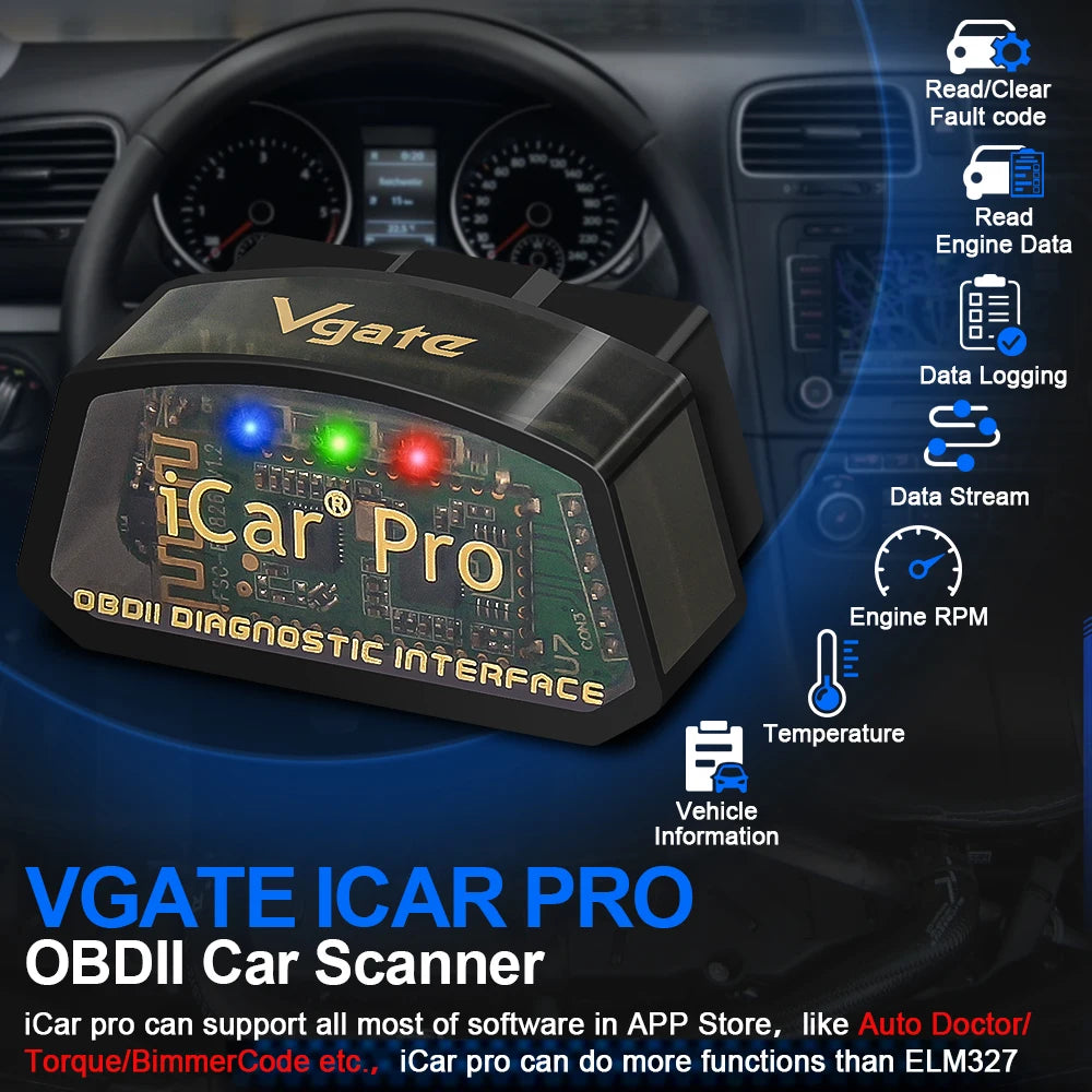 iCar Pro BT 4.0 V2.3 Bluetooth Koodilugeja/Diagnostikaseade