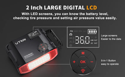 UTRAI JS-5 2000A Käivitusabi/Õhukompressor