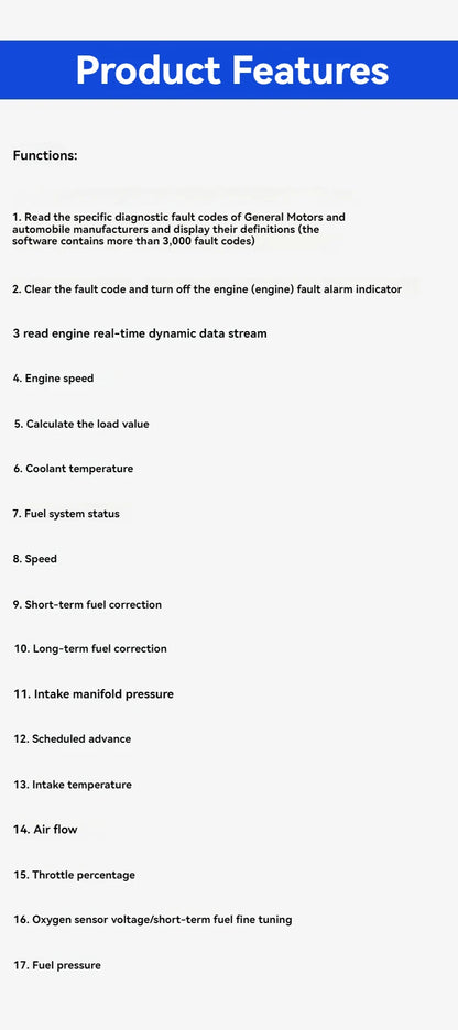 Bluetooth code reader/diagnostic device ELM327 V2.1