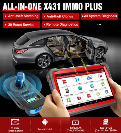 Käynnistä © X431 IMMO PLUS -avainohjelmointilaite + diagnostiikkalaite 